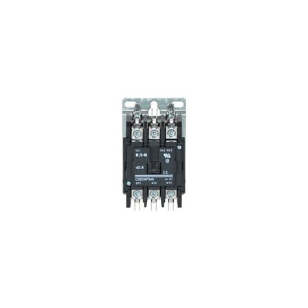 Eaton Definite Purpose Contactor, 24V AC, 3 P, Non-Reversing, Box Lug & Quick Connect C25DNF350T